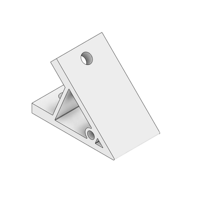 MODULAR SOLUTIONS ANGLE BRACKET 45MM WIDE 45 DEGREES WITH STAINLESS STEEL HARDWARE